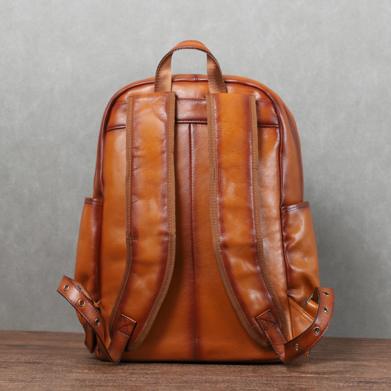 YETTIES Mochila de cuero curti - Leather Backpack Vintage reseña y precio