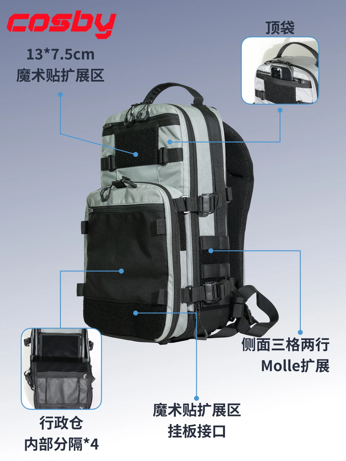Mochila Táctica COSBY Acid Rai - Urban Backpack Tactical reseña y precio