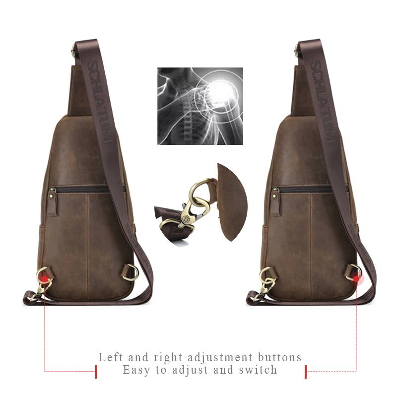 SCHLATUM 100% bolso de pecho d - Leather Backpack Vintage reseña y precio