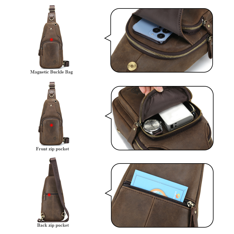 SCHLATUM 100% bolso de pecho d - Leather Backpack Vintage reseña y precio