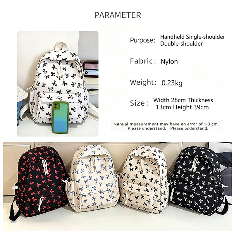 Mochila con estampado de lazo, - School Backpack Teen reseña y precio